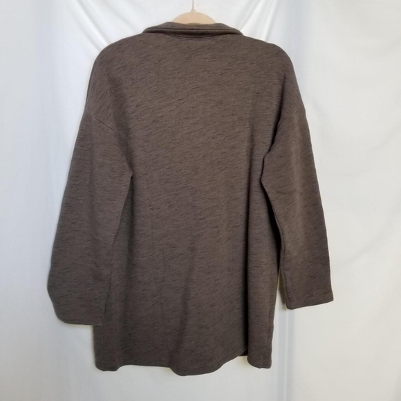 Vintage y2k {Chalet} Oversized Taupe Cardigan Sweater Shacket sz Small - Picture 7 of 8
